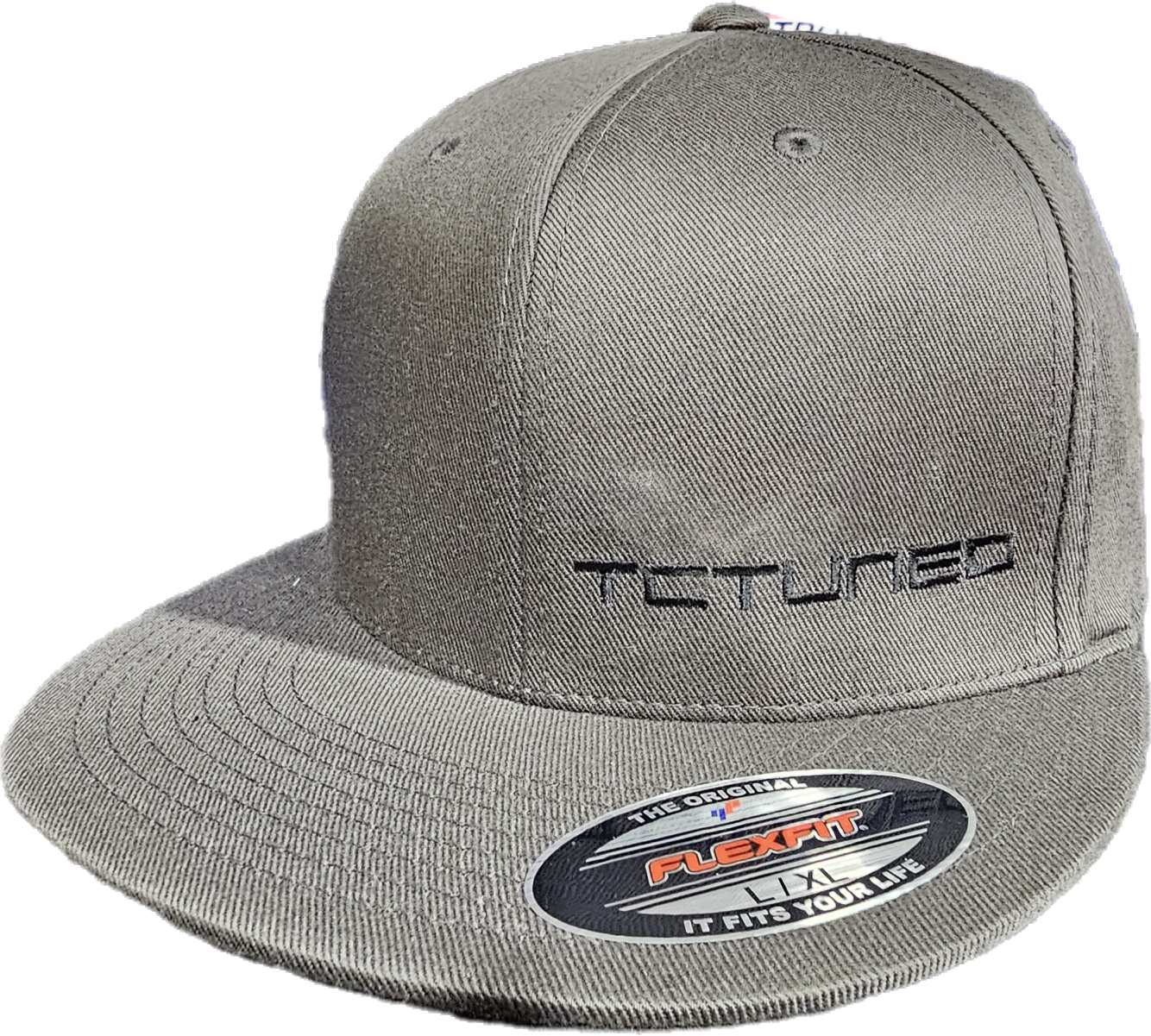 Dark Grey Flexfit flat beak