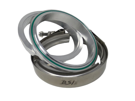 3.5" Aluminum V-Band Flange Assembly with Clamp